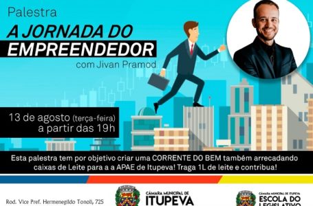 “Jornada do Empreendedor” é o tema da próxima palestra na Câmara