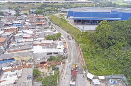 Obras de pavimentação iniciam em trecho da Avenida Ribeirão dos Cristais em Cajamar