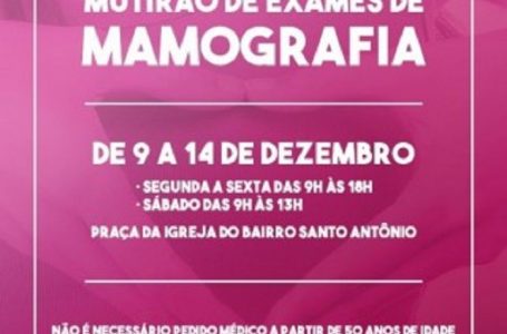 Saúde realiza mutirão de mamografia de 9 a 14 de dezembro em Louveira