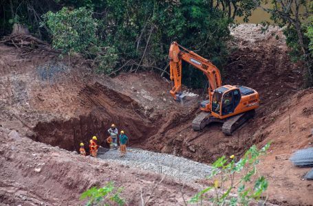 Obras de recomposição da cratera do Portal seguem a todo vapor em Cajamar