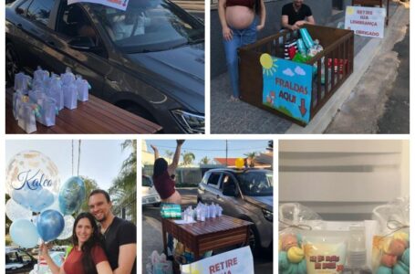 Grávida ganha chá de fraldas drive-thru surpresa em Jundiaí