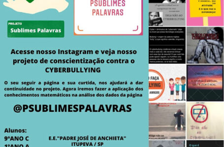 Alunos da E.E. Padre José de Anchieta montam página no Instagram para a conscientização do cyberbullying em Itupeva