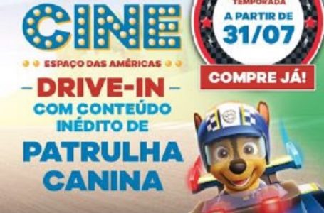 Super Cine Espaço das Américas exibe filme inédito da Patrulha Canina