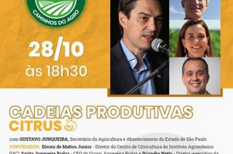 Citricultura é o tema desta semana do ‘Caminhos do Agro SP’