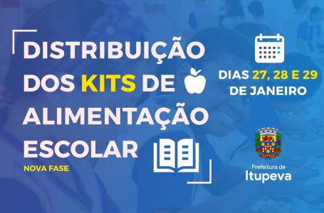 Nova fase de distribuição dos kits de alimentação escolar emergencial ocorrerá de 27 a 29 de janeiro