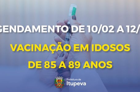 Vacina Contra a Covid-19: Itupeva começa agendamento para idosos de 85 a 89 anos nesta quarta (10/02)