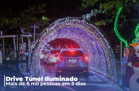 Mais de 6 mil veículos passaram pelo Drive Túnel Iluminado no primeiro final de semana