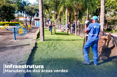 Prefeitura reforça manutenção e zeladoria das áreas verdes em diversos bairros