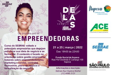 Programa ‘Sebrae Delas Mulheres de Negócios’ está com inscrições abertas em Itupeva