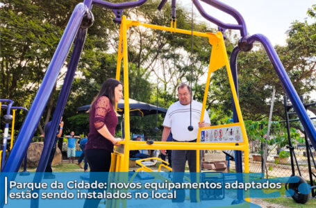 Equipamentos adaptados estão sendo instalados no Parque da Cidade